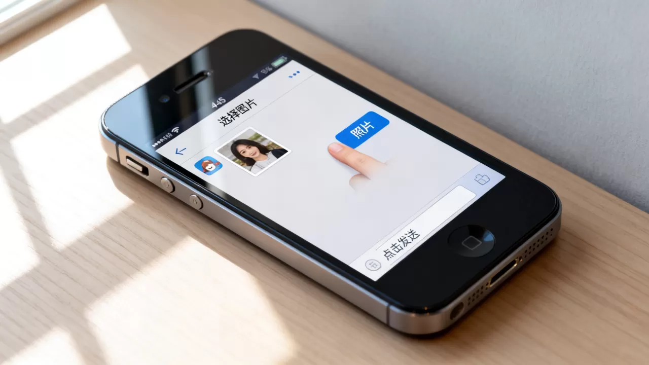 iphone4s短信图片怎么发，iphone4s短信图片