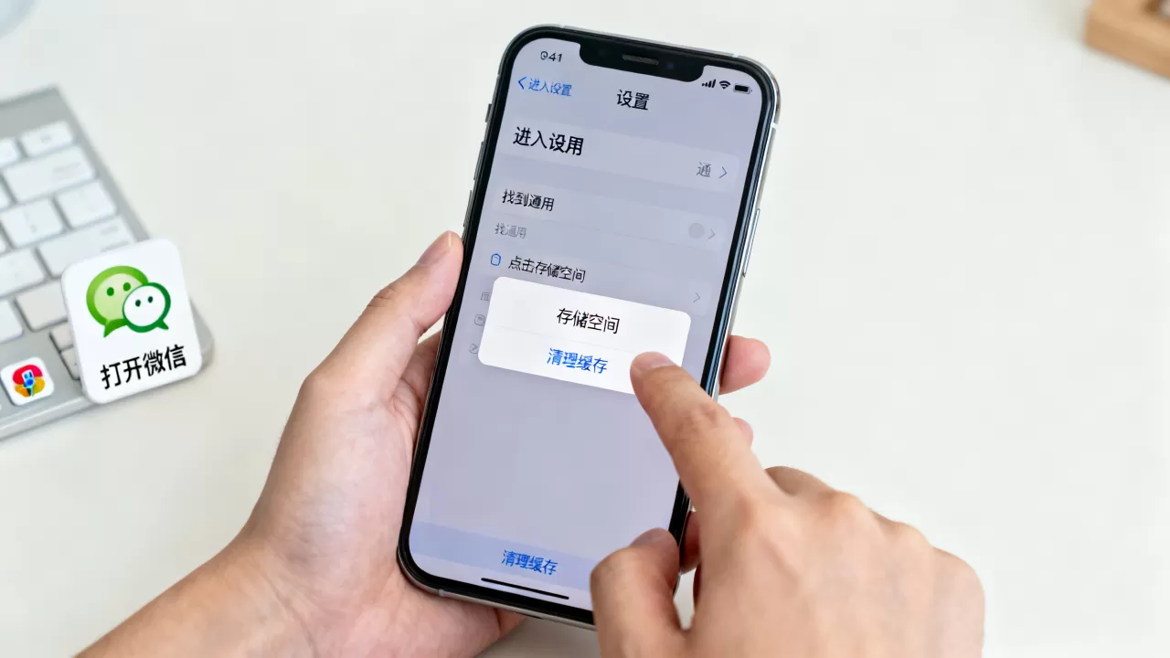 iPhone微信怎么清理缓存，微信清理缓存方法