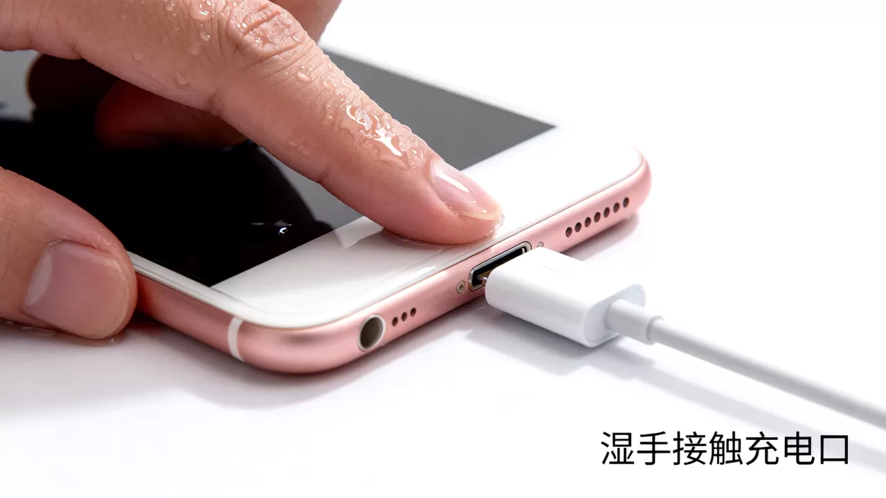 iphone6s湿手能充电吗，iphone6s充电