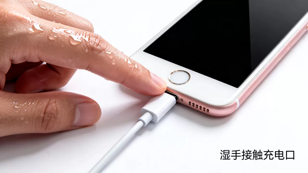 iphone6s湿手能充电吗，iphone6s充电