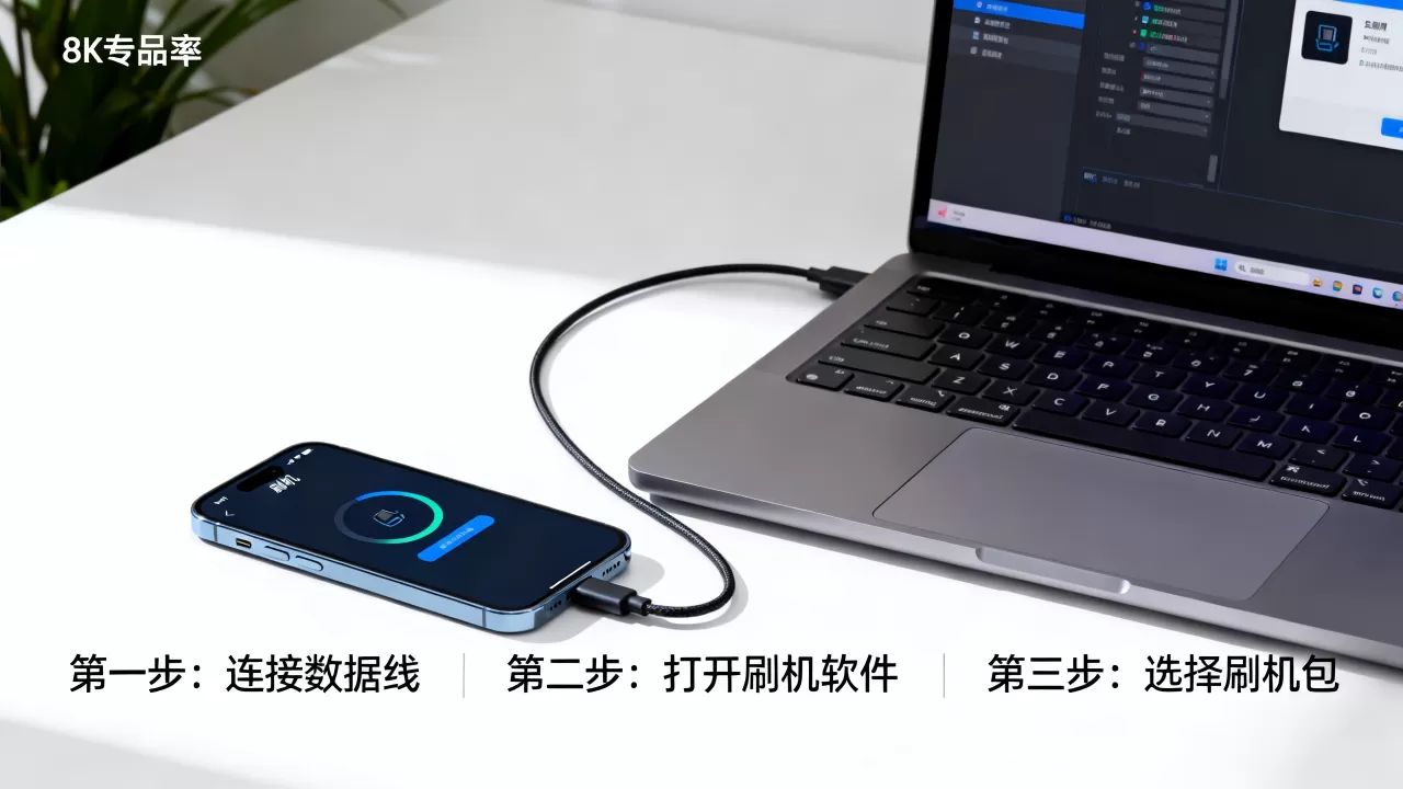 怎样连接电脑刷机，手机刷机教程