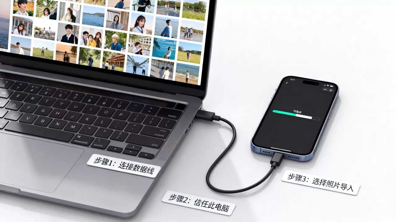 电脑照片怎么传到iPhone？电脑照片导入手机方法