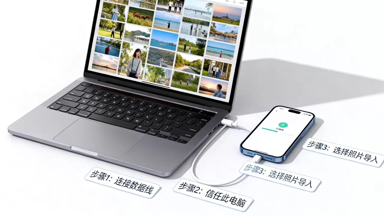 电脑照片怎么传到iPhone？电脑照片导入手机方法