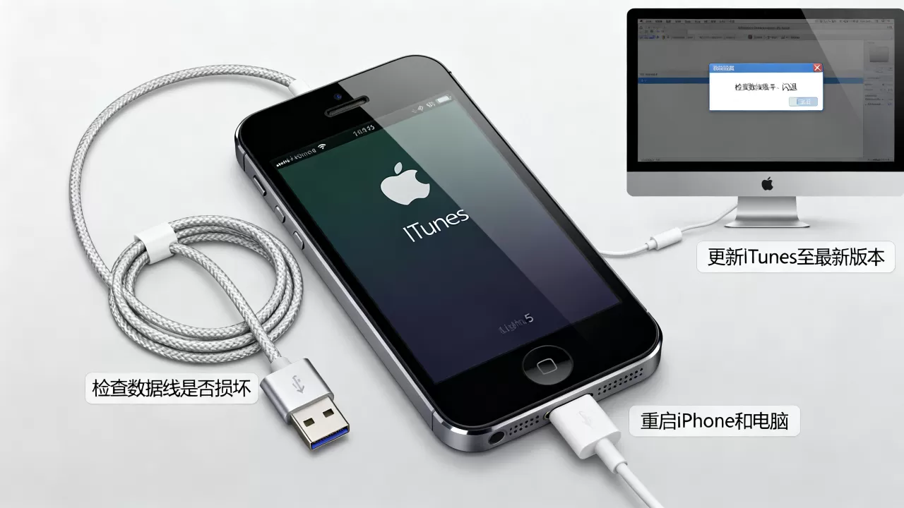 iphone5开机显示itunes怎么办，iphone5连接itunes闪退