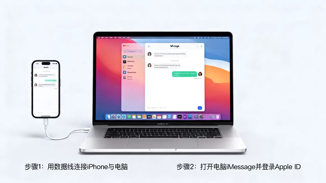 iphone在电脑上怎么发短信，苹果手机连接电脑发信息教程