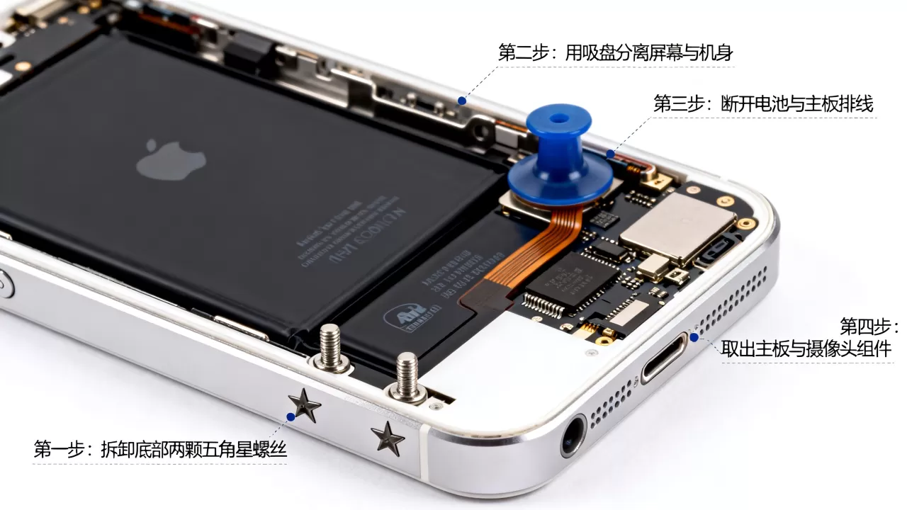 iphone5s拆机图解，iphone5s怎么拆机