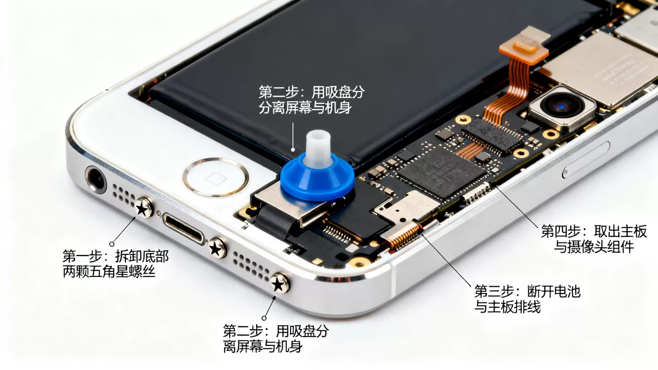 iphone5s拆机图解，iphone5s怎么拆机
