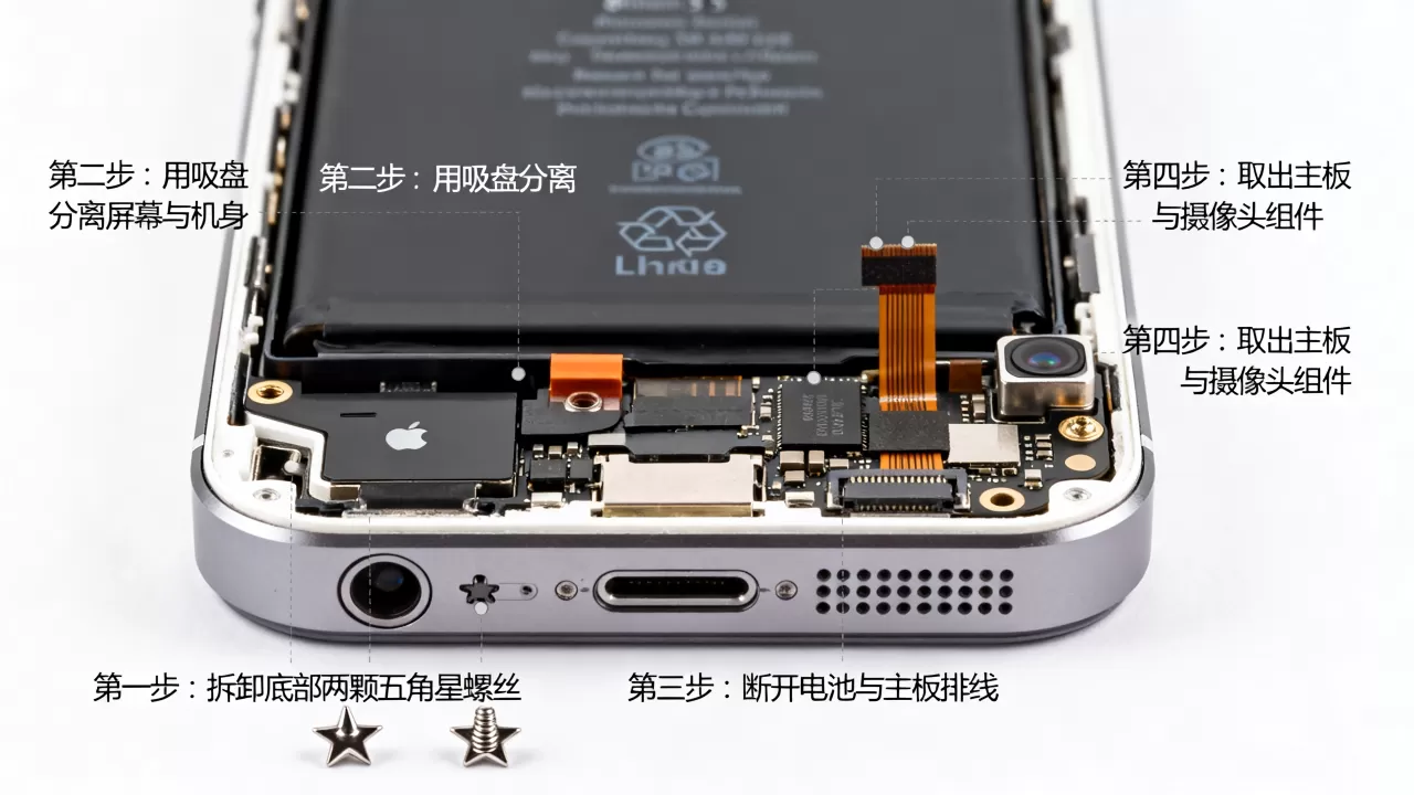 iphone5s拆机图解，iphone5s怎么拆机