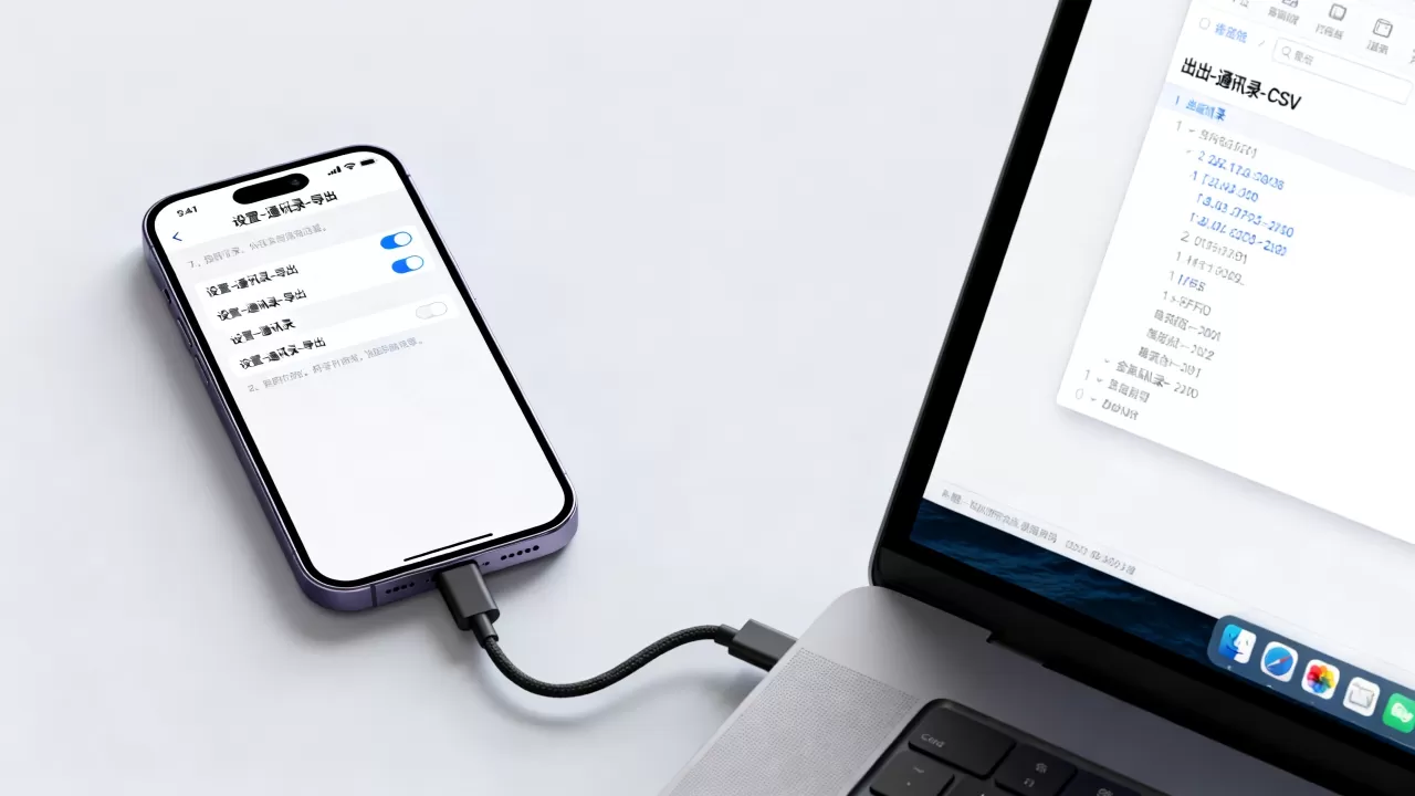 iphone怎么复制通讯录，iphone导出通讯录到电脑
