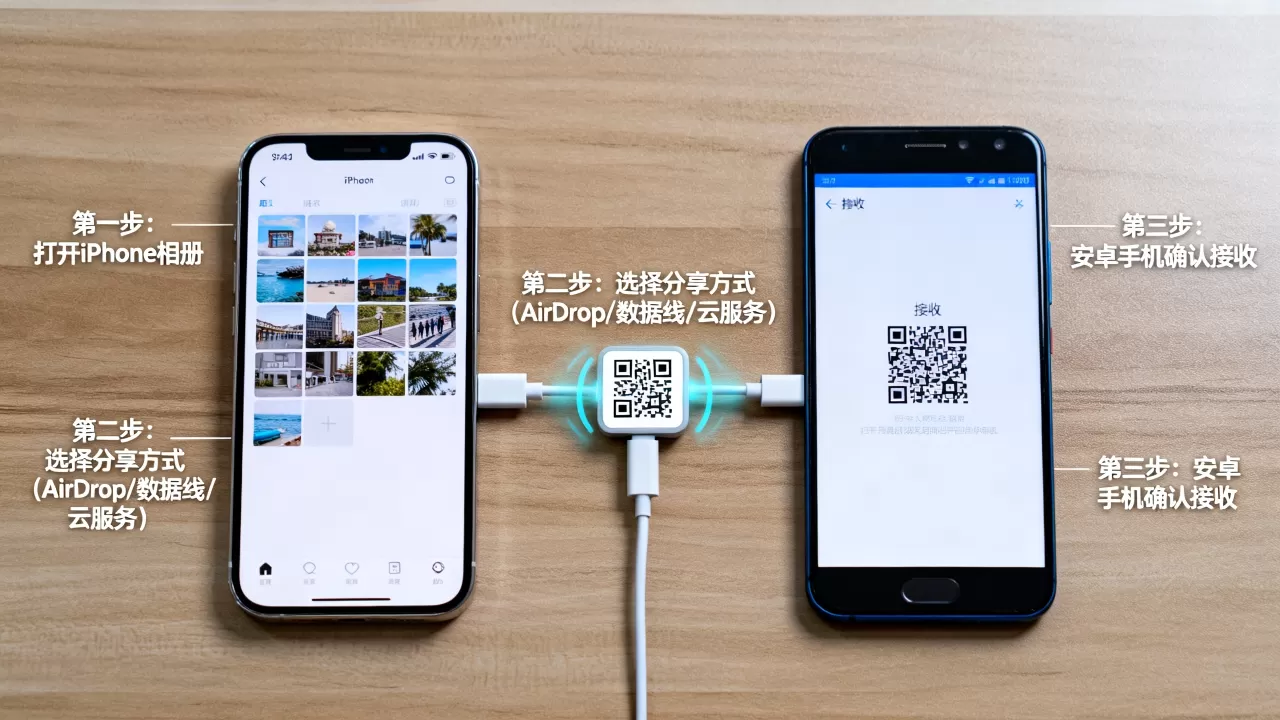 iphone照片传到安卓手机，iphone照片传到安卓手机怎么操作
