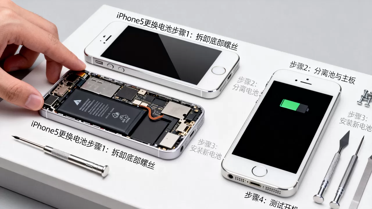 iphone5如何更换电池，iphone5换电池教程
