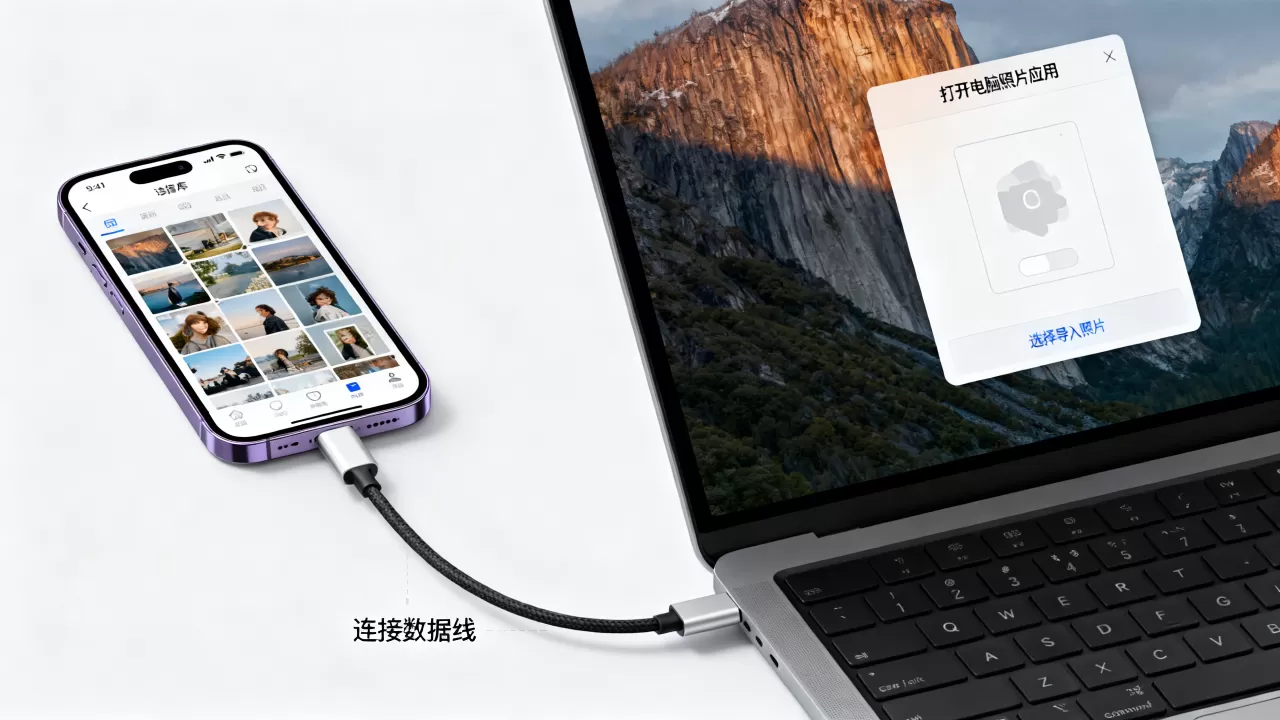 如何把图片传到iphone，苹果手机传照片到电脑