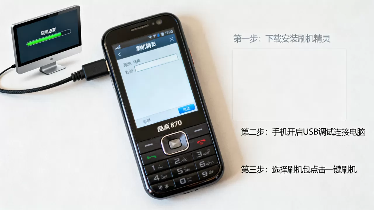 酷派8720刷机精灵怎么用，酷派8720刷机教程