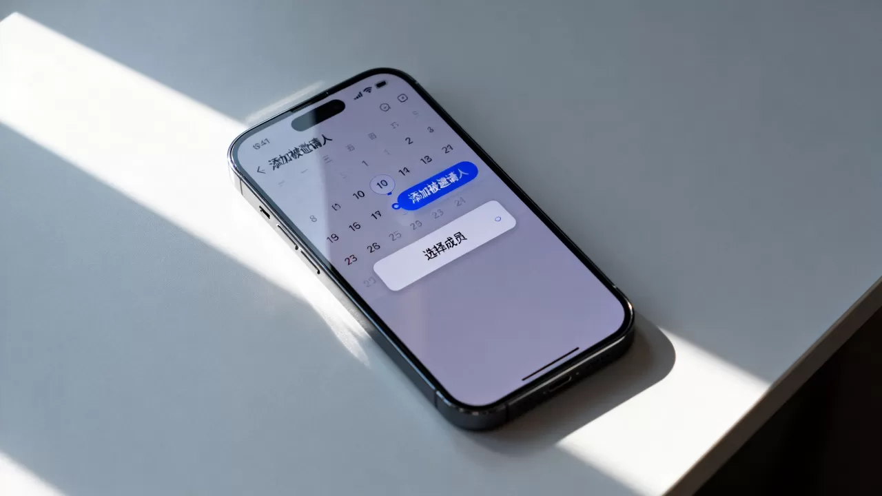 iphone日历怎么添加被邀请人，iphone日历添加成员