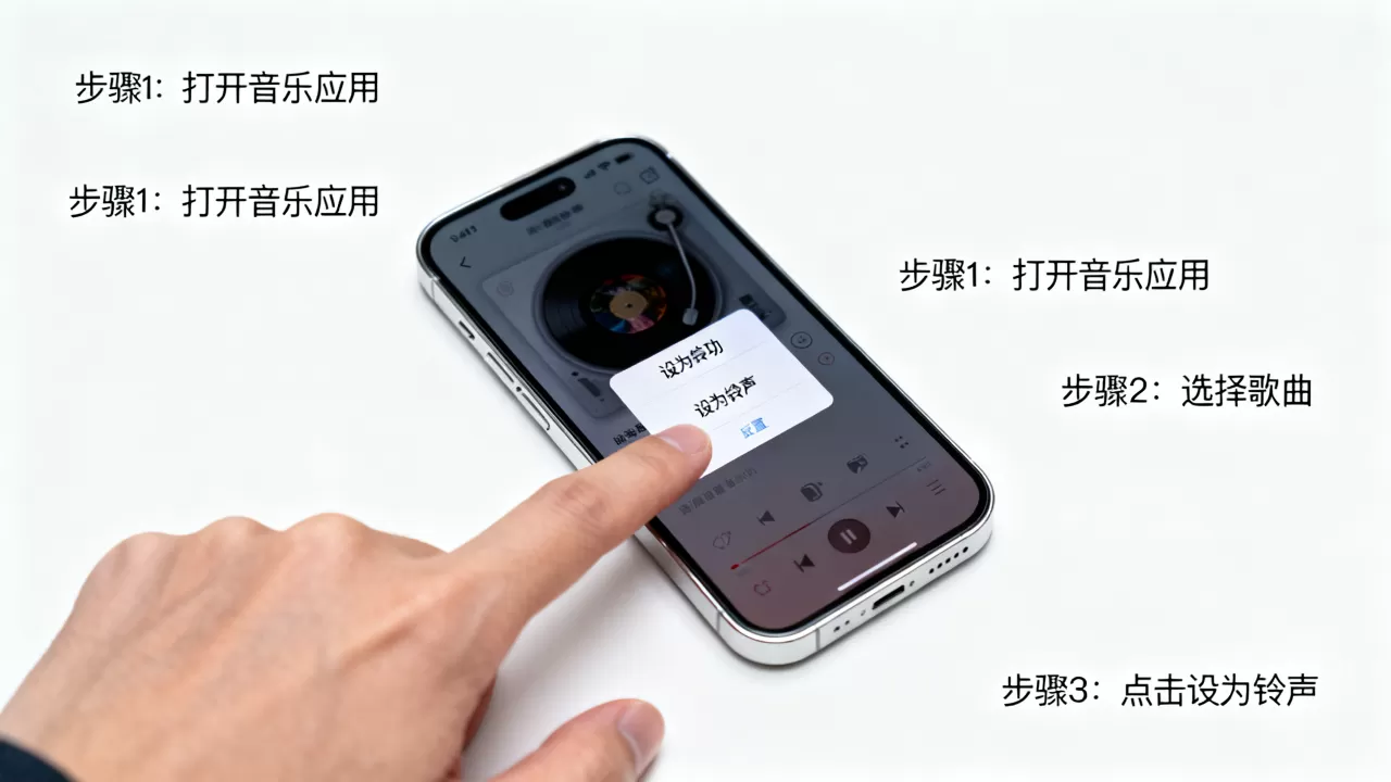 iphone怎么把歌曲设为铃声，iphone设置铃声