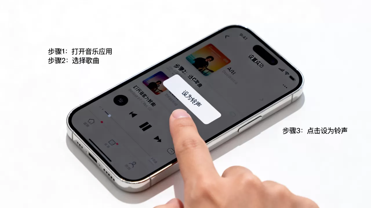 iphone怎么把歌曲设为铃声，iphone设置铃声