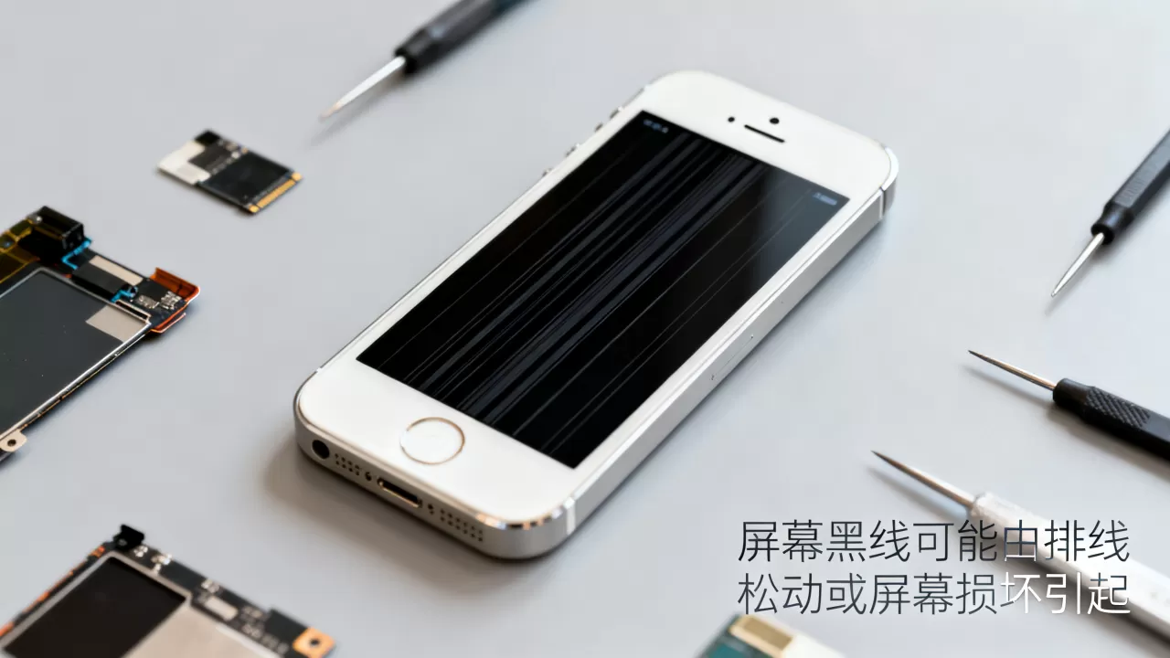 iphone5s屏幕黑线怎么办，iphone5s屏幕黑线