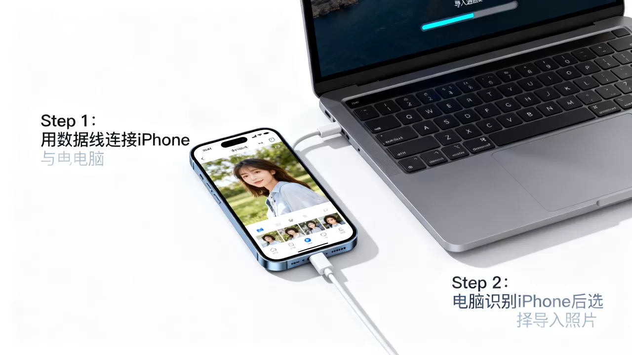 iphone手机怎么导入照片，iPhone导入照片到电脑