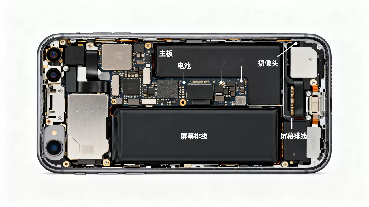 iphone 7 plus拆解图，iphone7plus内部结构解析