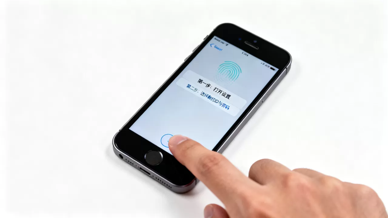 iphone se的指纹解锁怎么设置，iphone se指纹识别