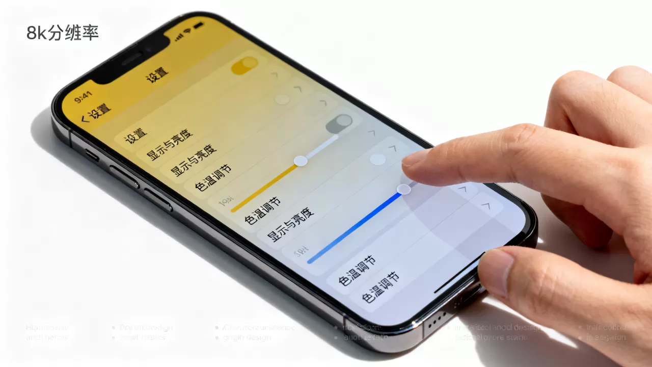 iphone正常屏幕颜色偏黄怎么调，iphone屏幕颜色