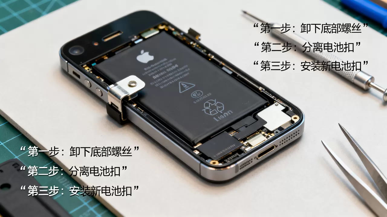 iphone4电池扣怎么换，iphone4电池扣