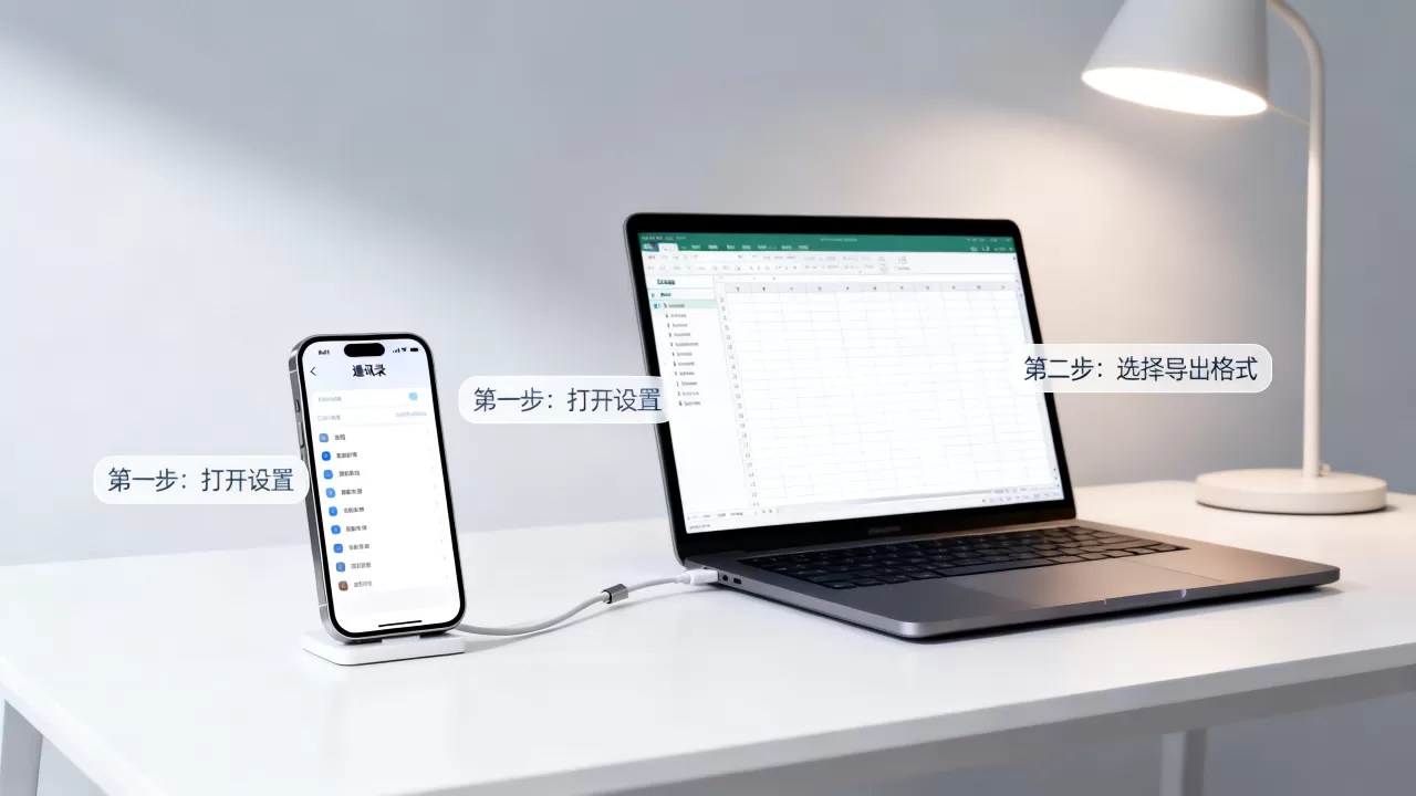 iphone联系人怎么导入excel，iphone联系人导出excel