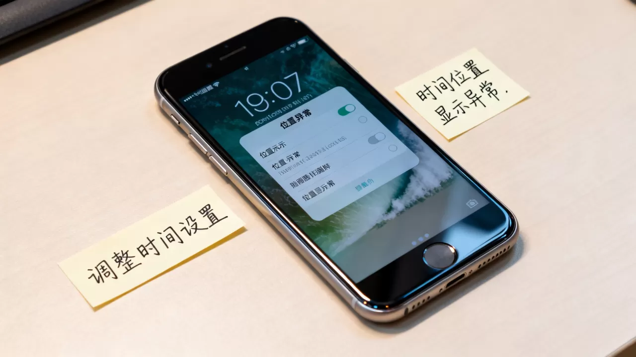 iphone7时间位置显示异常，iphone7时间位置不准怎么办