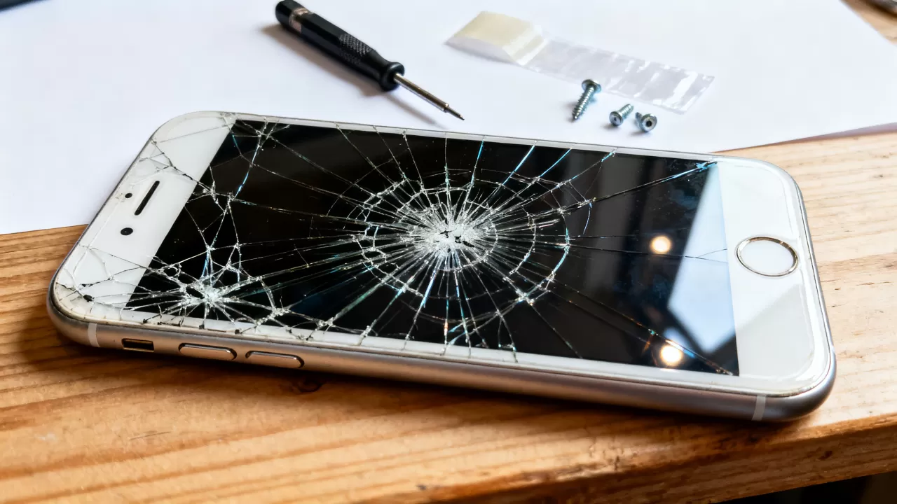 iphone6外屏幕碎了怎么修，iphone6外屏碎了