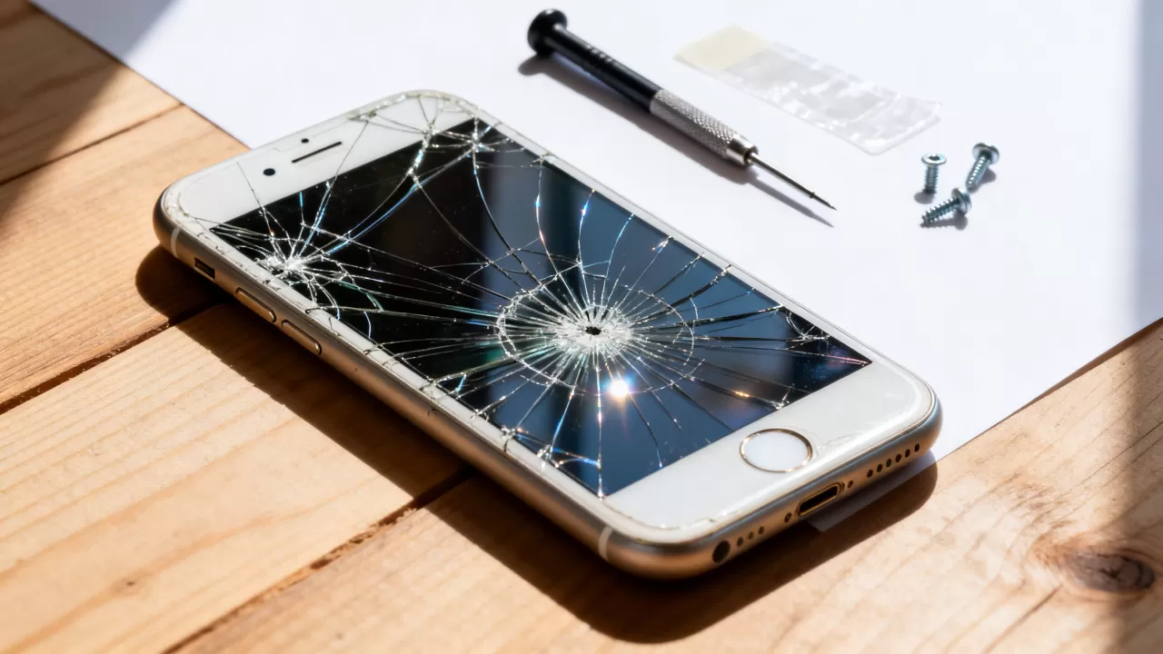iphone6外屏幕碎了怎么修，iphone6外屏碎了