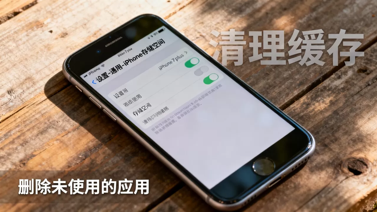 iPhone7plus攻略，iPhone7plus怎么清理内存，iPhone7plus清理内存方法
