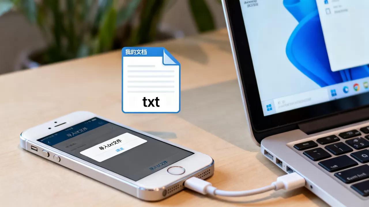 iphone5怎么导入txt文件，iphone5导入txt