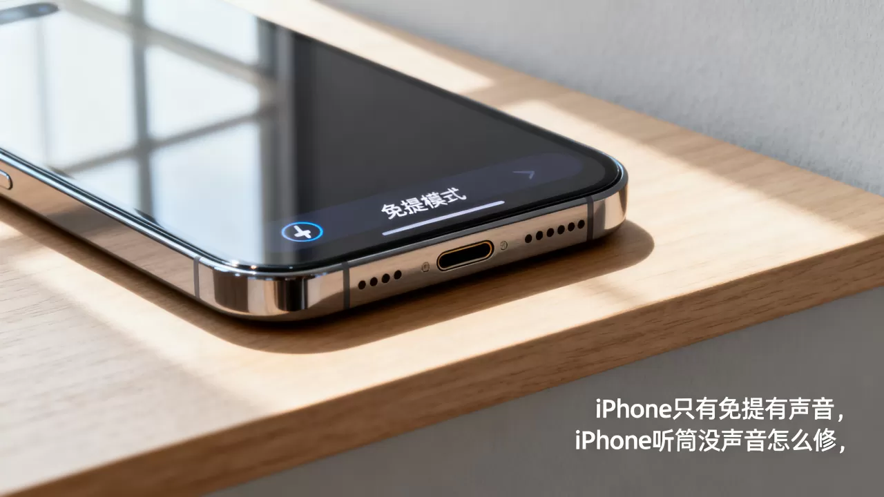 iphone只有免提有声音，iphone听筒没声音怎么修