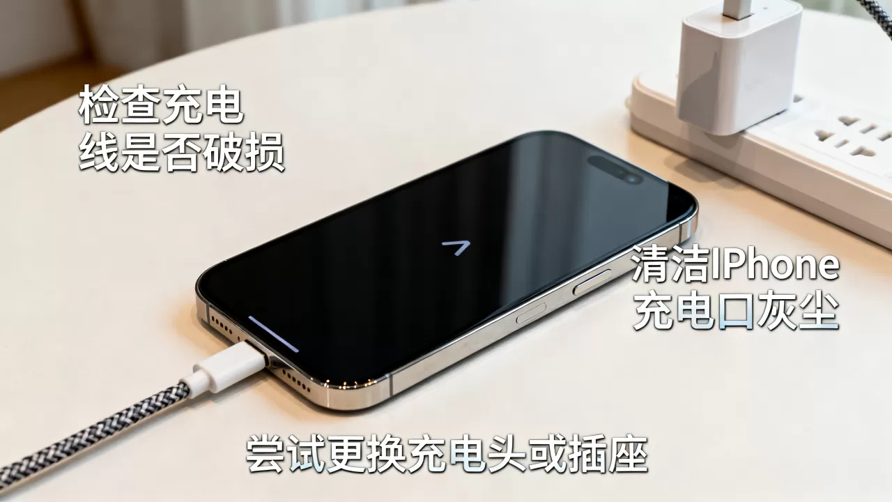 iphone不显示充电标志怎么办，iphone充电没反应