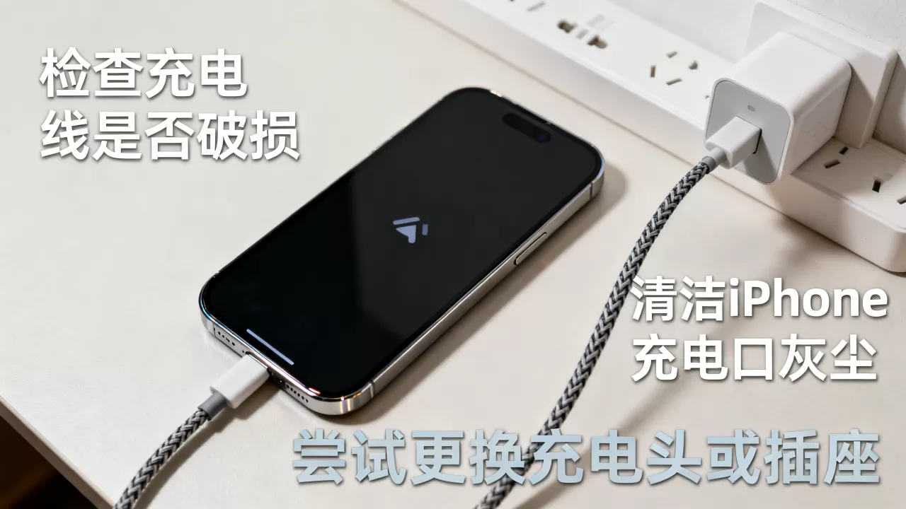 iphone不显示充电标志怎么办，iphone充电没反应