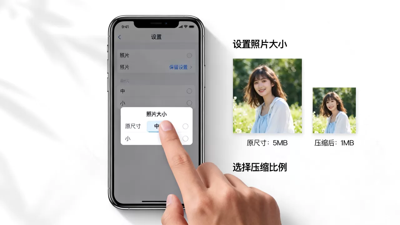 iphone照片怎么设置大小，iphone如何压缩图片