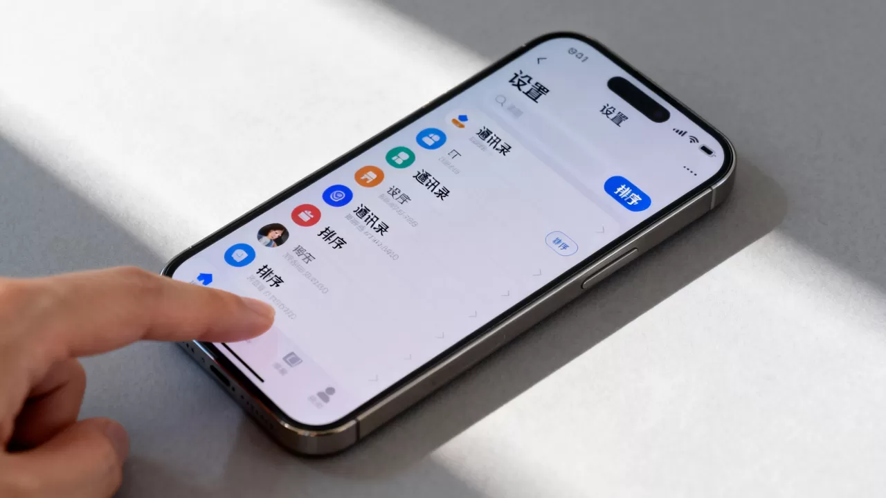 iphone通讯录顺序怎么调，iphone通讯录顺序