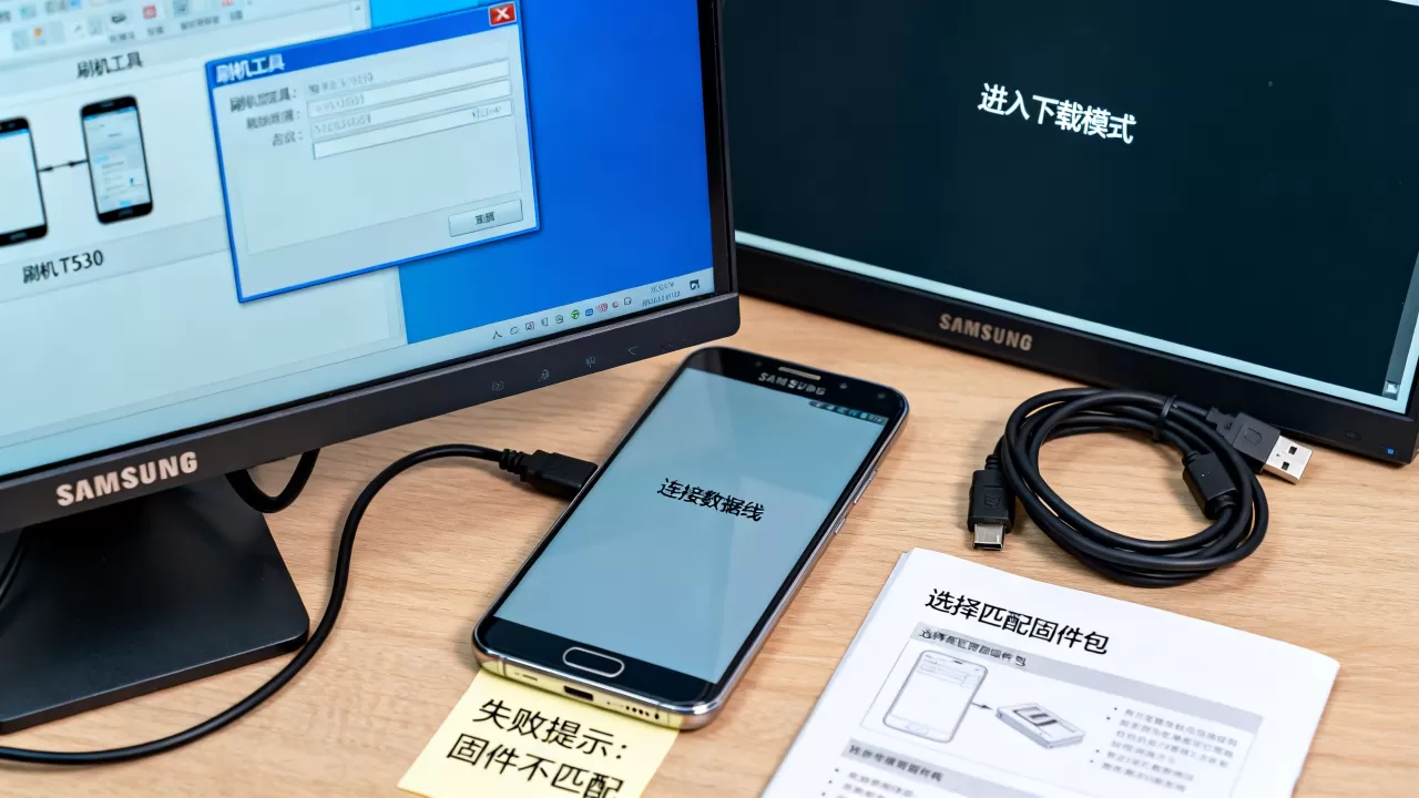 sm t530 刷机教程，三星t530刷机失败怎么办
