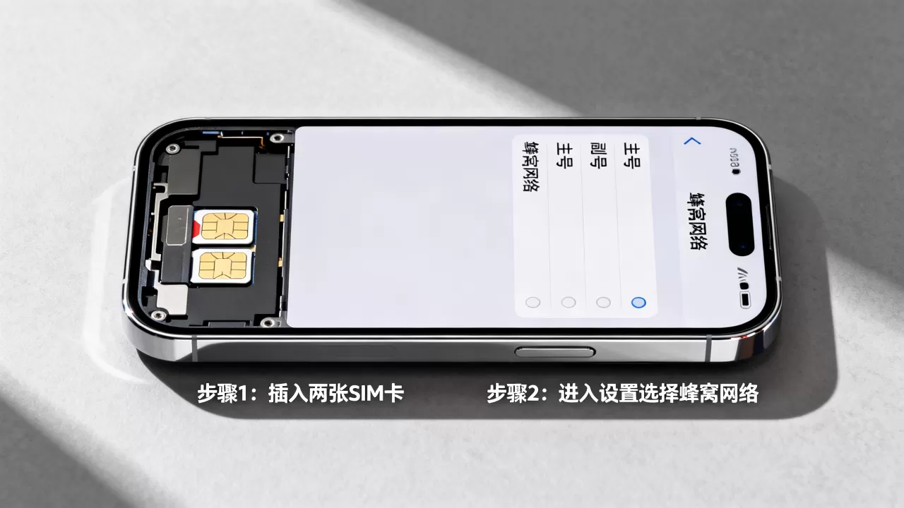 iphone两张卡怎么设置，iphone双卡双待