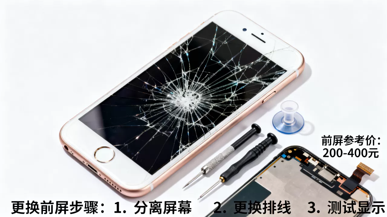 iphone6前屏碎了怎么修，iphone6前屏多少钱