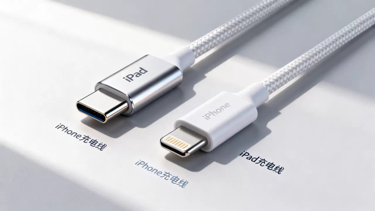ipad和iphone充电线通用吗，苹果充电线区别