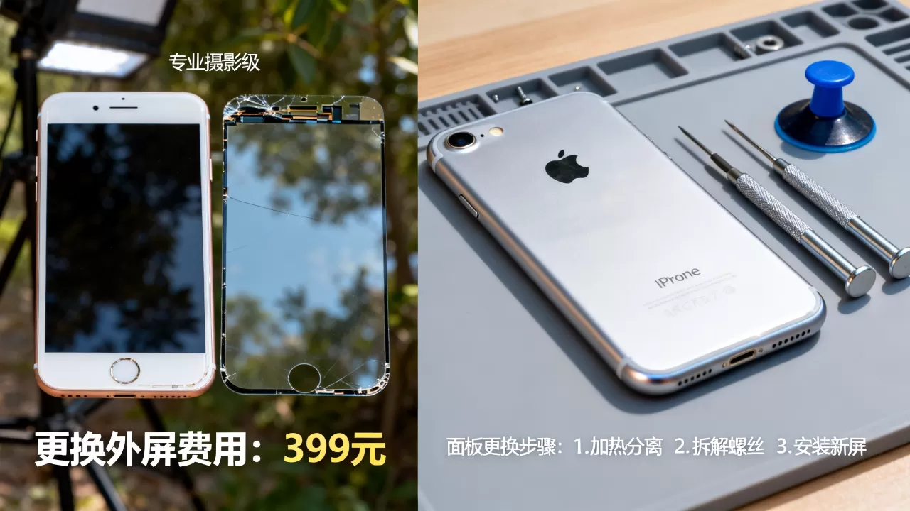 iphone7换面板多少钱，iphone7换外屏