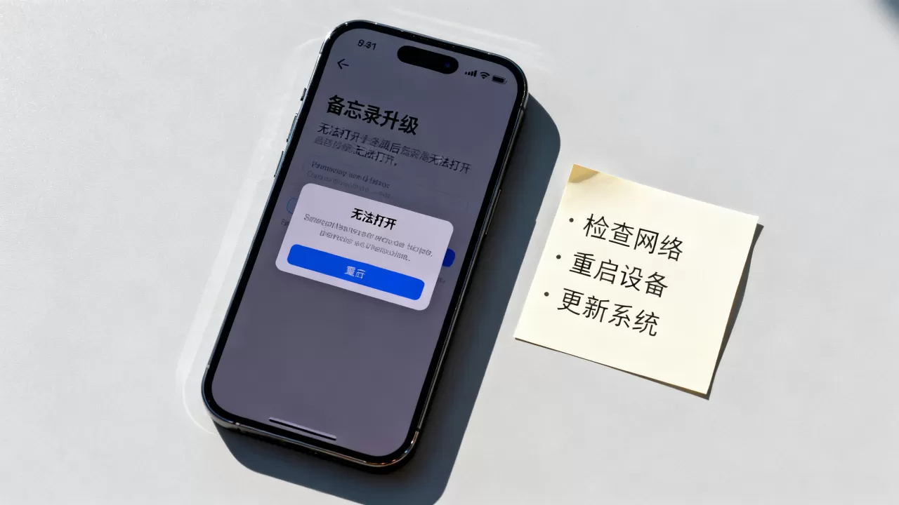iphone备忘录升级后打不开怎么办，iphone备忘录