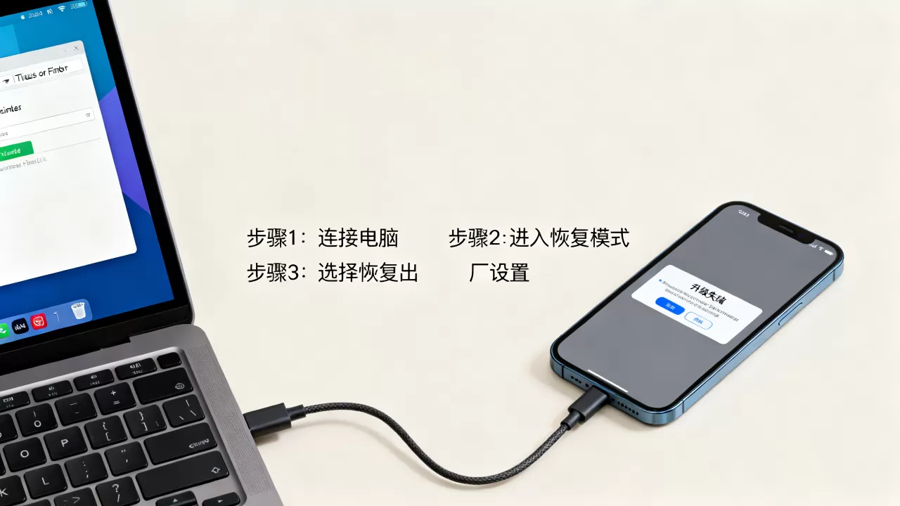 iphone升级失败怎么恢复，iphone升级失败恢复出厂设置