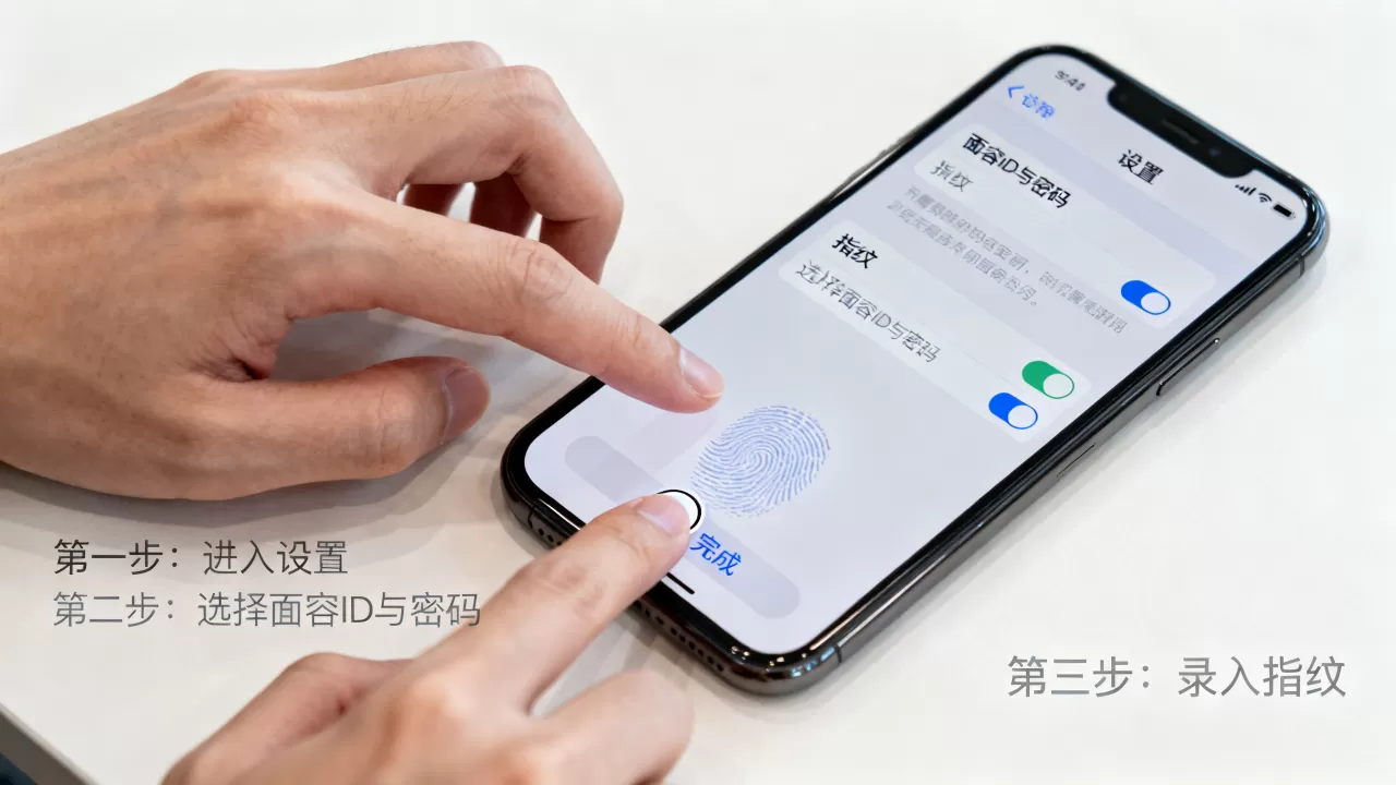 iphone怎么用指纹解锁，苹果指纹识别怎么设置