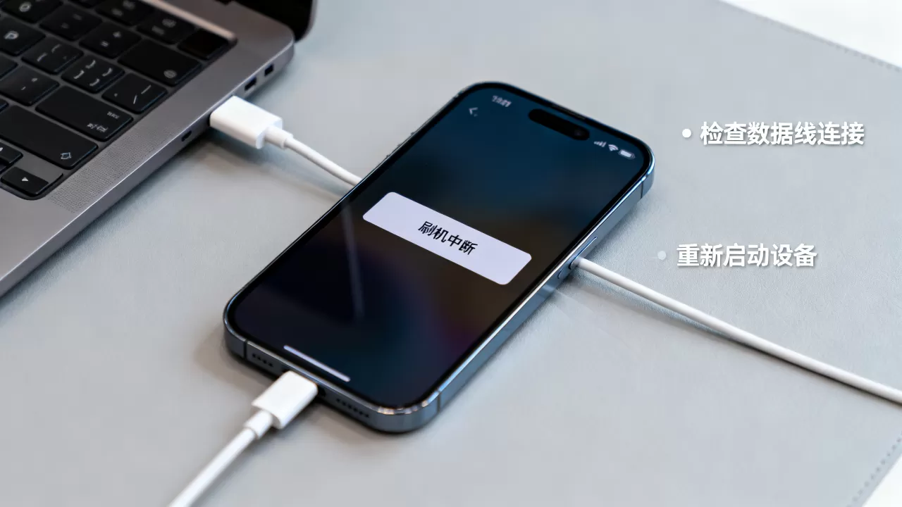 iphone刷机断开怎么办，iphone刷机中断