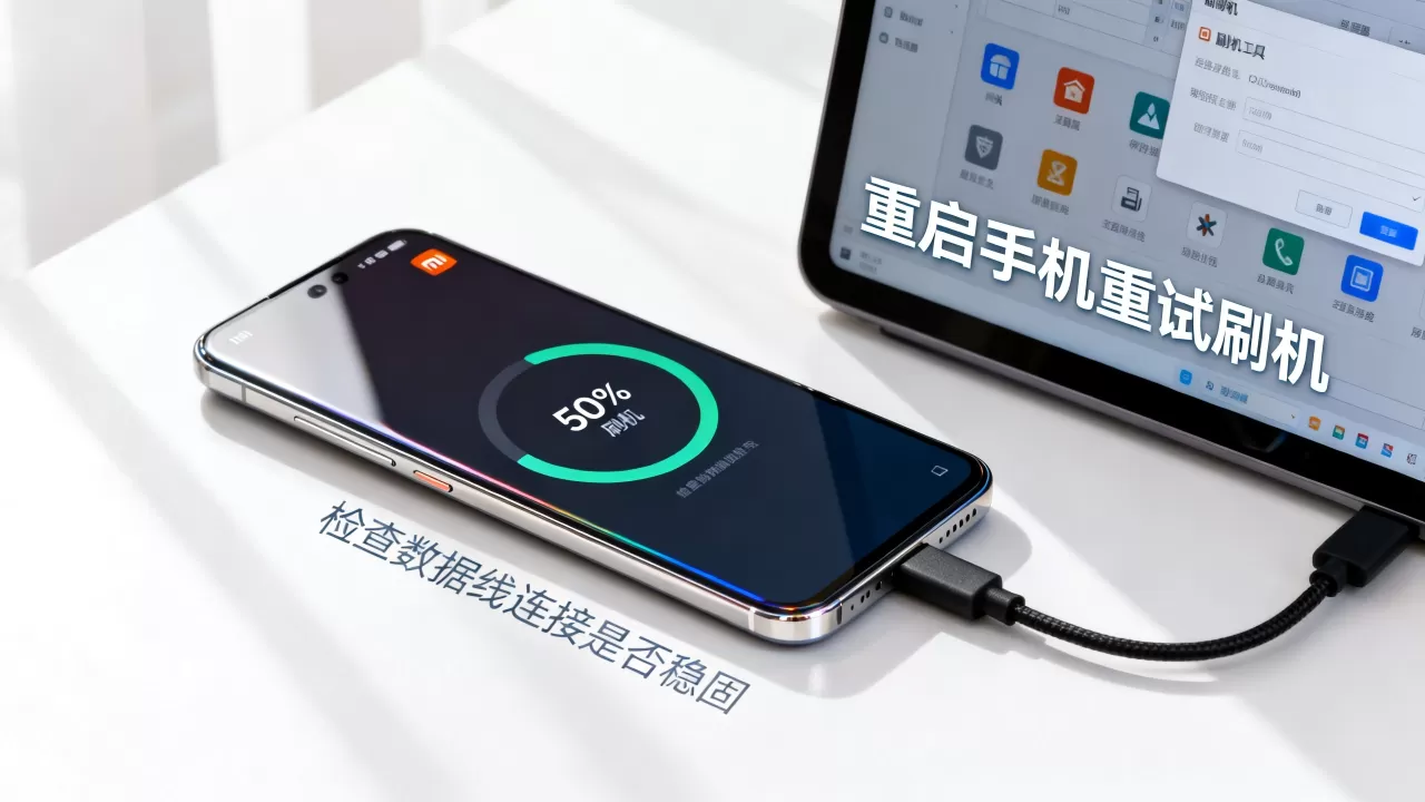 小米刷机卡在50%怎么办，小米手机刷机失败解决方法