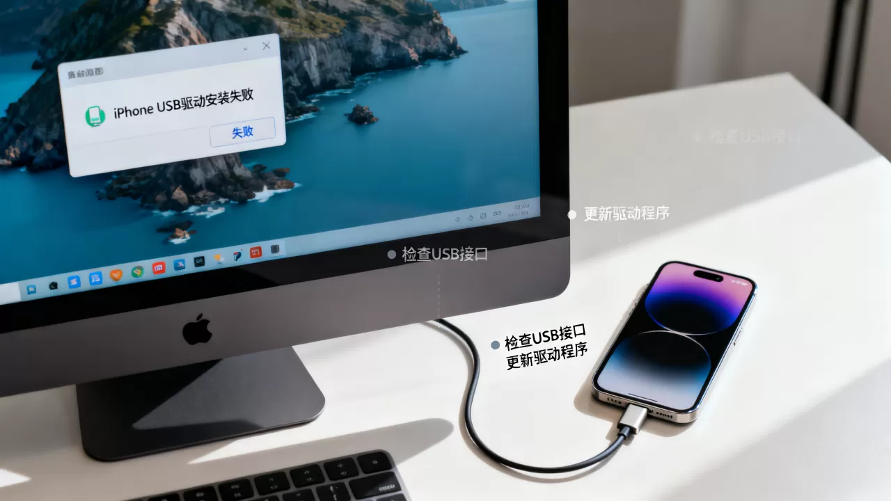 iphone usb驱动安装不上怎么办，iphone usb驱动