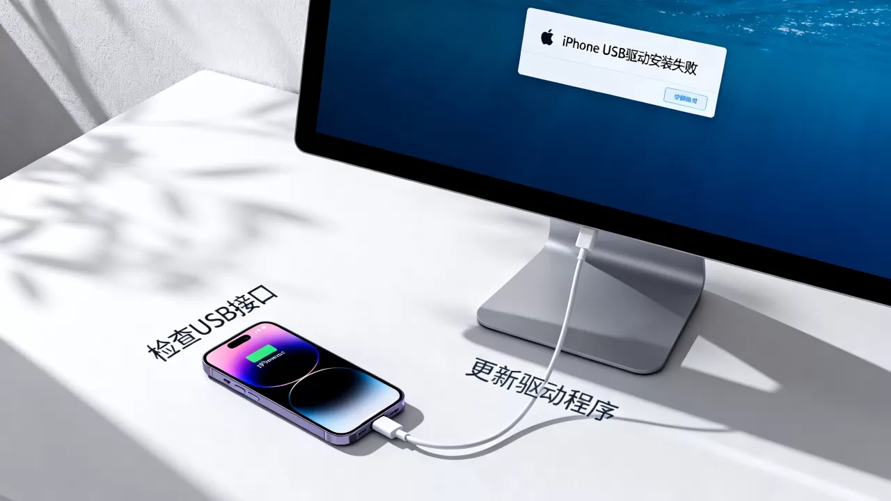 iphone usb驱动安装不上怎么办，iphone usb驱动
