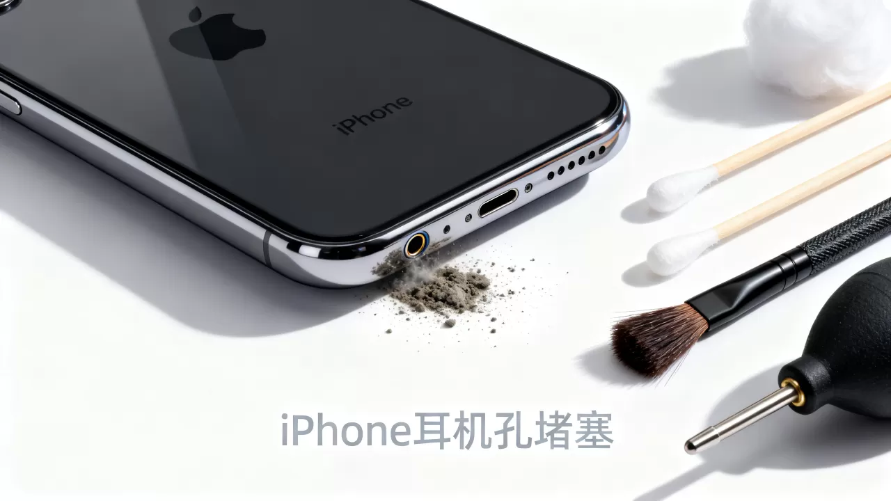 iphone耳机孔堵怎么办，iphone耳机孔堵塞